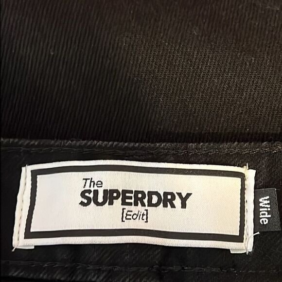 The‎ Superdry Black High Rise Wide Leg Jeans Size 26 - Picture 11 of 16